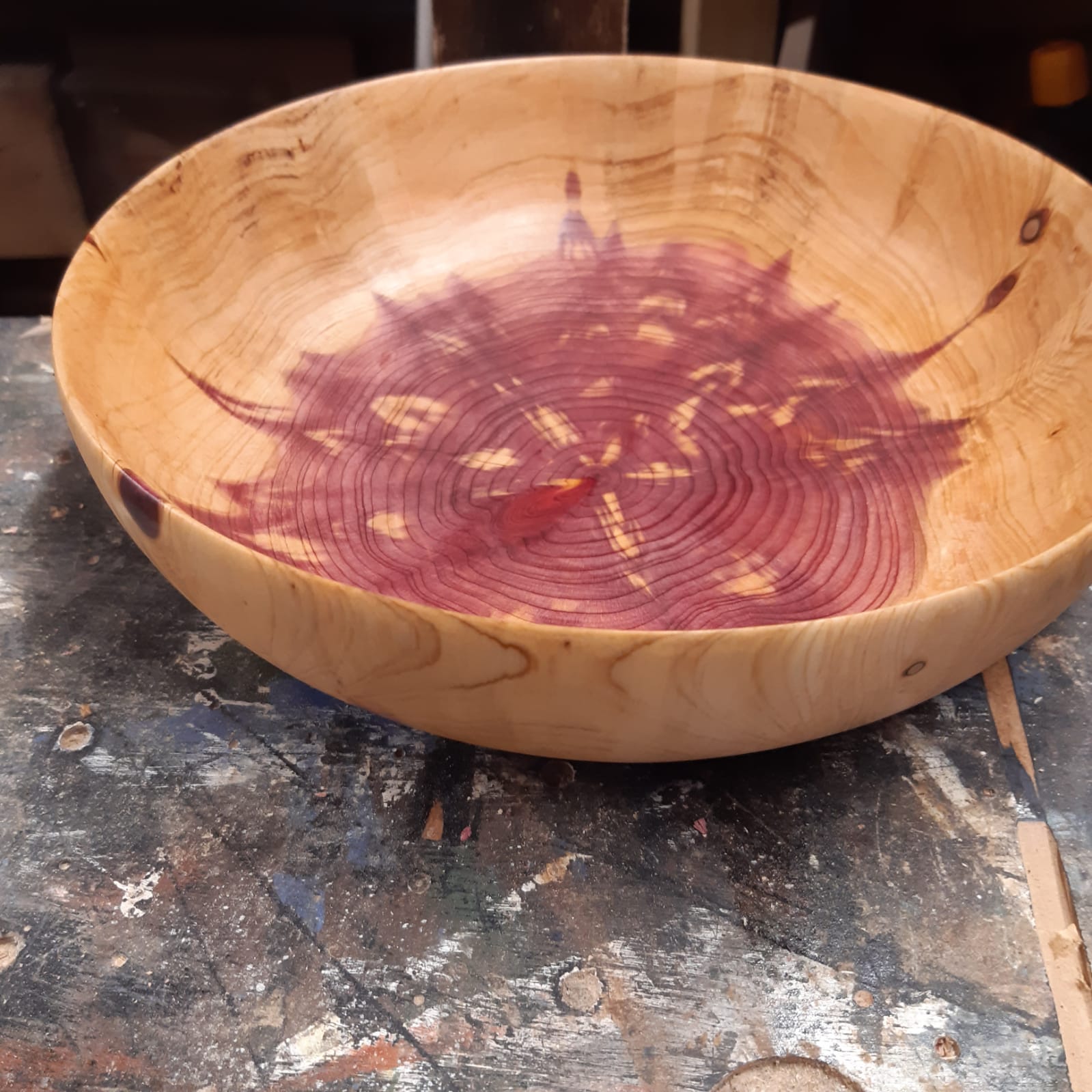 Bowl from Chinese Juniper wood by Mark Holloway